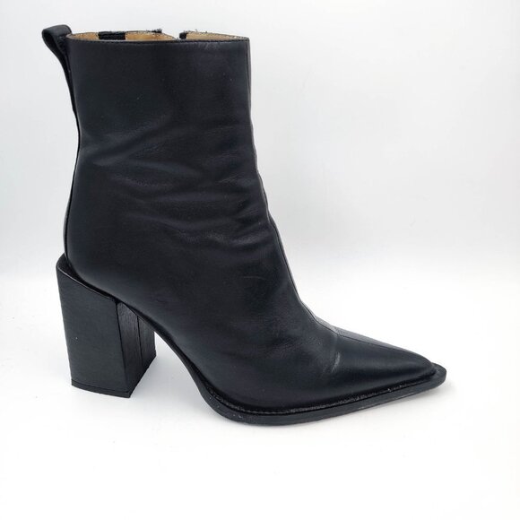 Ami Alexandre Mattiussi Block Heel Ankle Boots 40 10 - Picture 2 of 10